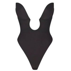 Skims XS Deep Plunge Bodysuit Black
